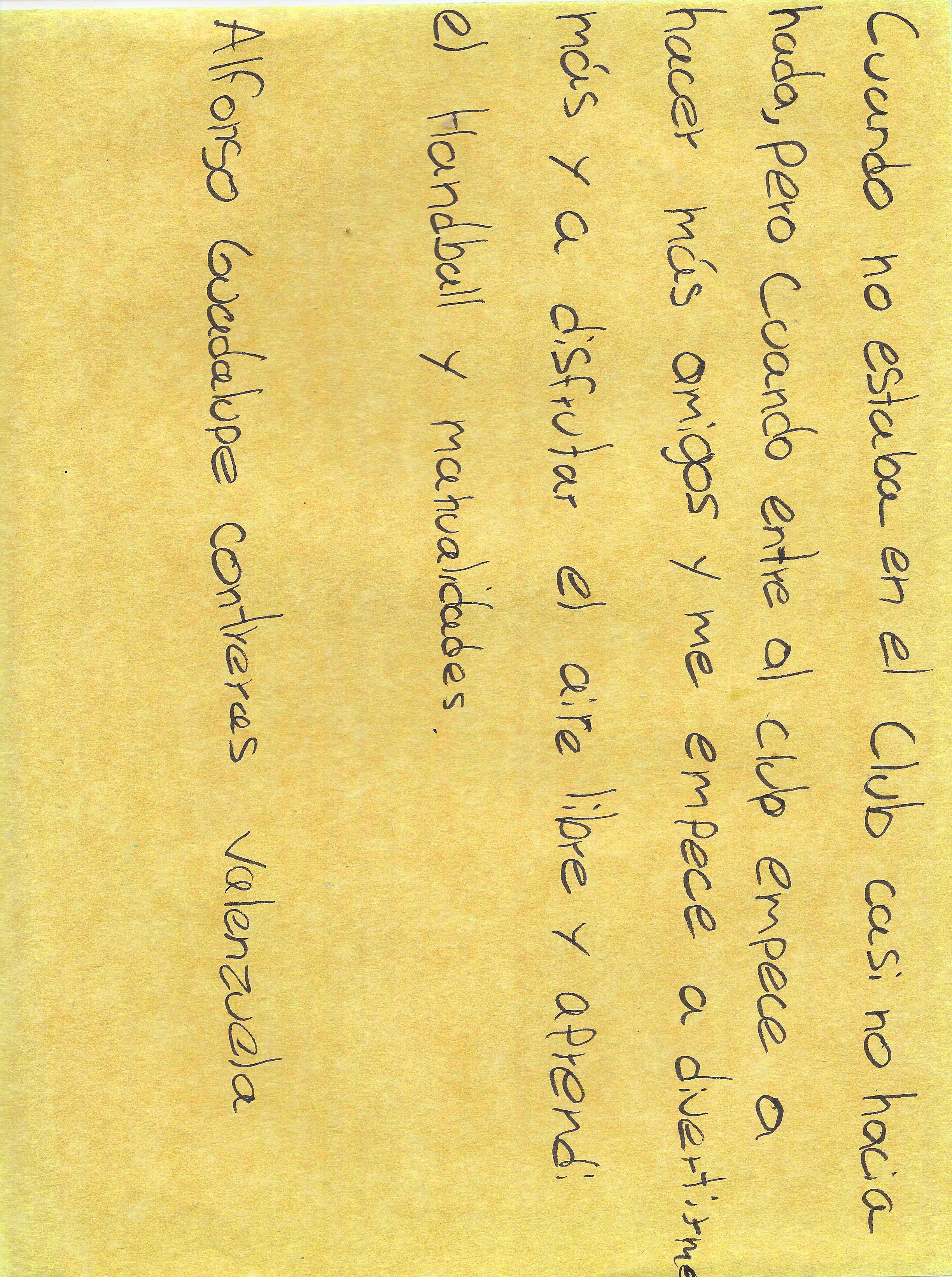 Carta de Alfonso Guadalupe